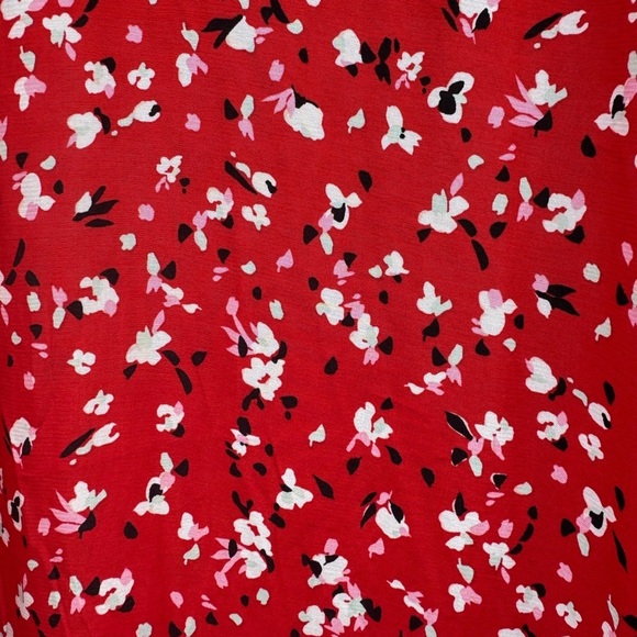 A New Day Red Floral Short-Sleeve Maxi Dress Size 4 - Picture 6 of 14